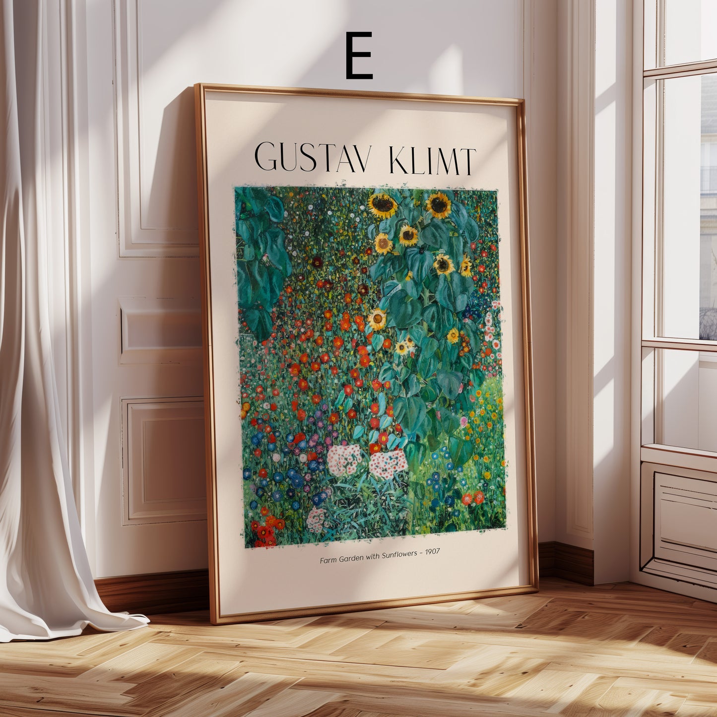 Gustav Klimt Kunst Poster · Geschenkidee · Jugendstil Porträts Blumen Garten Klassische Meisterwerke · Dekoprint ohne Rahmen