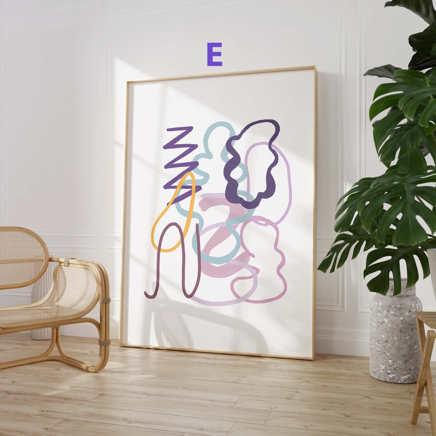 Abstrakte Kunst Poster · Geschenkidee · Moderne Formen, Blumenstillleben und Landschaftskunst · Dekoprint ohne Rahmen