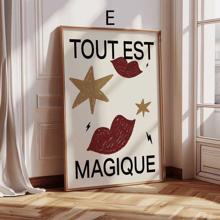 JUSTGOODMOOD Paris Poster – Hochwertiger Baumwoll-Print