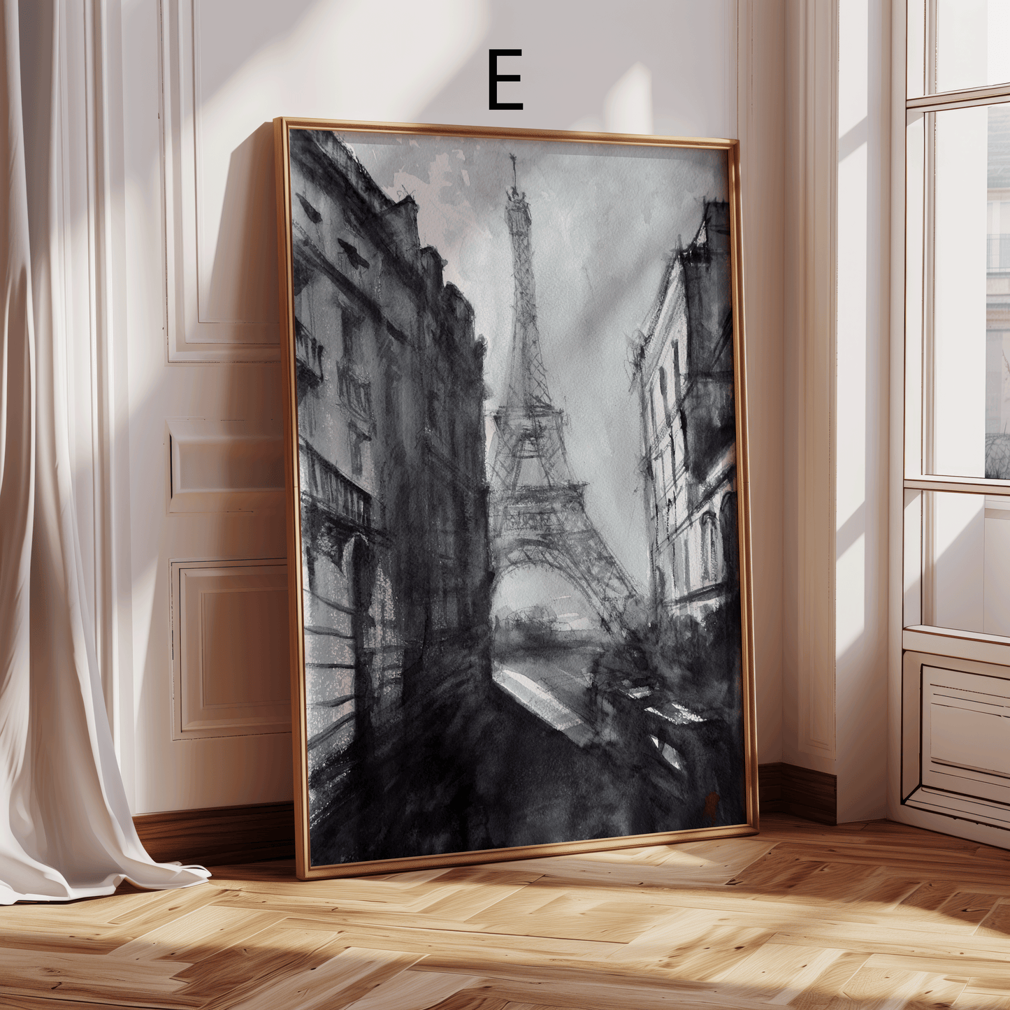 Frankreich Vintage Poster · Geschenkidee · Paris Blumen Café Illustration · Dekoprint ohne Rahmen