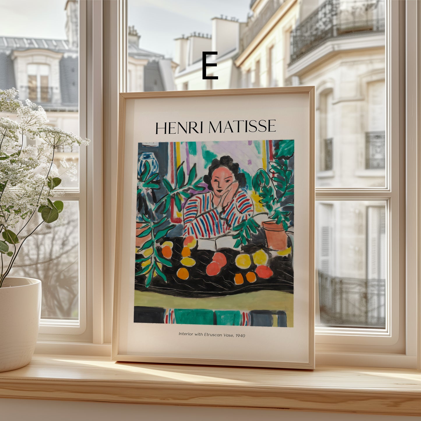 Henri Matisse Poster · Geschenkidee · Blaue Fenster Stillleben Porträts Fauvistische Interieurs · Dekoprint ohne Rahmen