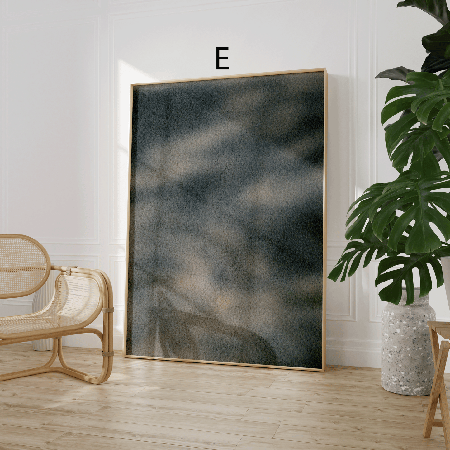 Abstrakte Grüne Aquarell Poster · Geschenkidee · Organische Formen Minimalistische Wandkunst · Dekoprint ohne Rahmen
