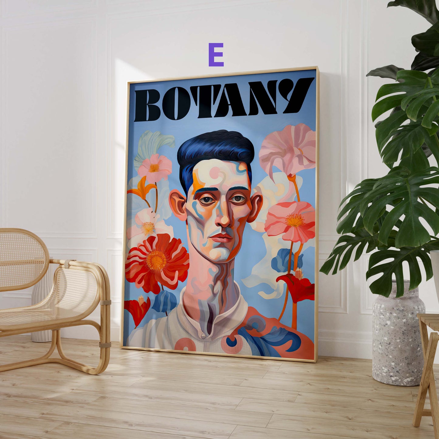 Moderne Kunst Poster · Geschenkidee · Moderne Porträts Abstrakte Kunst und Farbenfrohe Illustration · Dekoprint ohne Rahmen