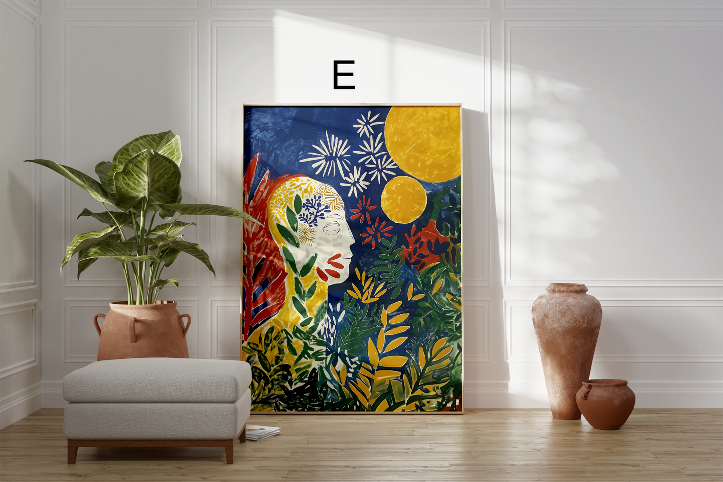 Moderne Kunst Poster · Geschenkidee · Abstrakte Formen, Stillleben Früchte, Boho Figuren & Natur Motive · Dekoprint ohne Rahmen