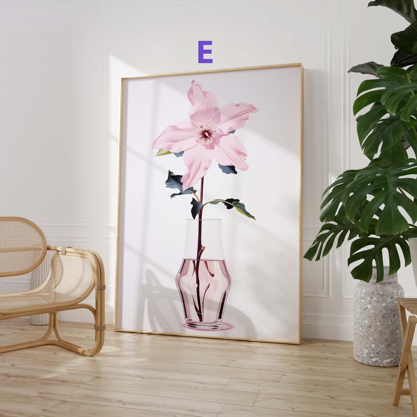 Blumen Poster · Geschenkidee · Moderne Blütenillustrationen und Ausdrucksstarke Floralkunst · Dekoprint ohne Rahmen