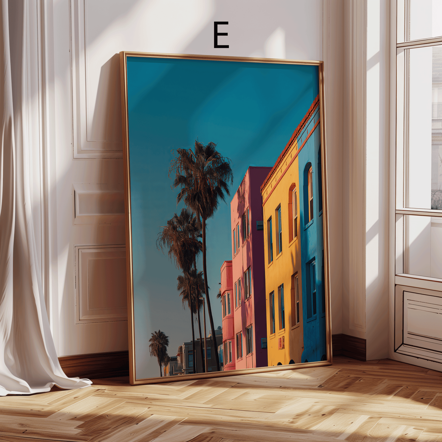Strand Poster · Geschenkidee · Strand Palmen Meereslandschaften · Dekoprint ohne Rahmen