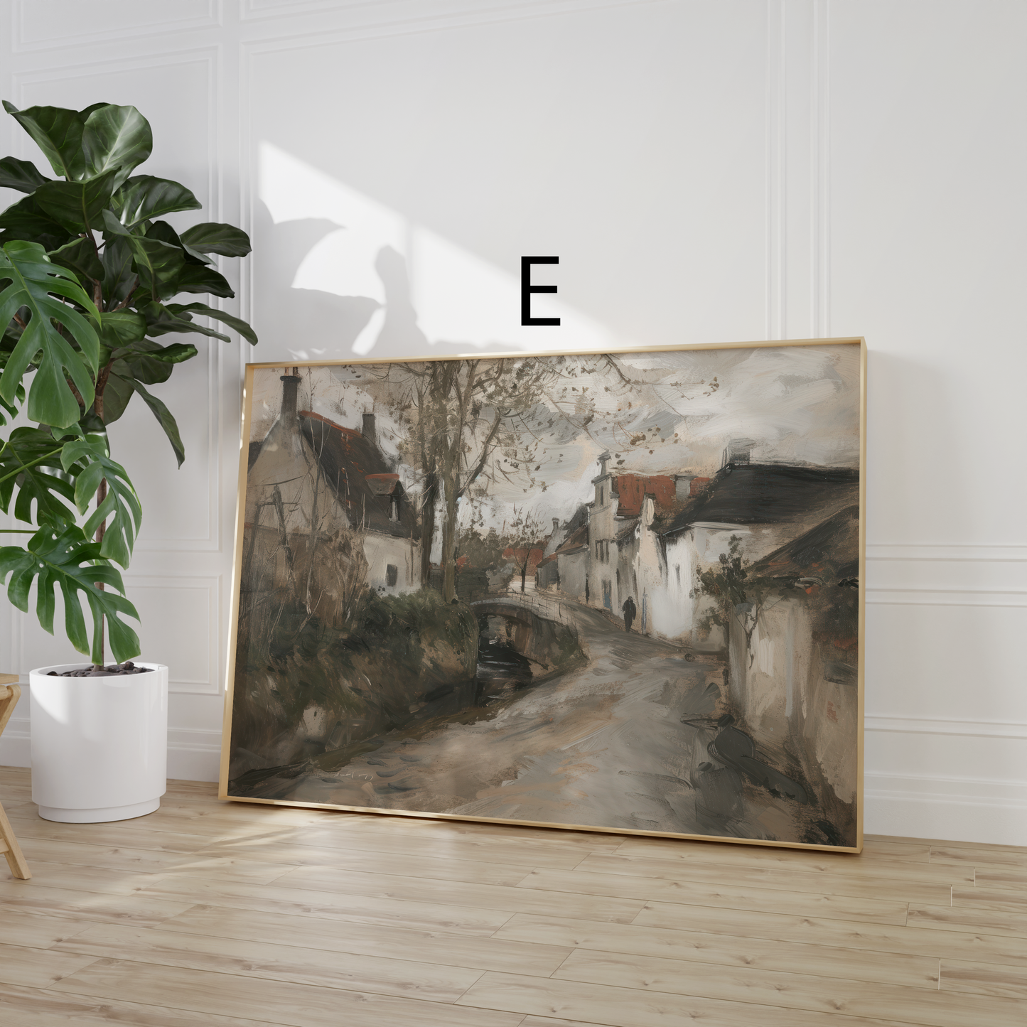 Moderne Vintage Kunst Poster · Geschenkidee · Landschaft Ballett Schmetterlinge Dorfansichten · Dekoprint ohne Rahmen