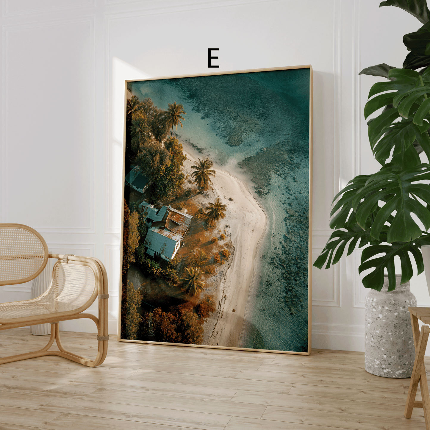 Tropen Poster · Geschenkidee · Palmen Blumen Strandlandschaften · Dekoprint ohne Rahmen