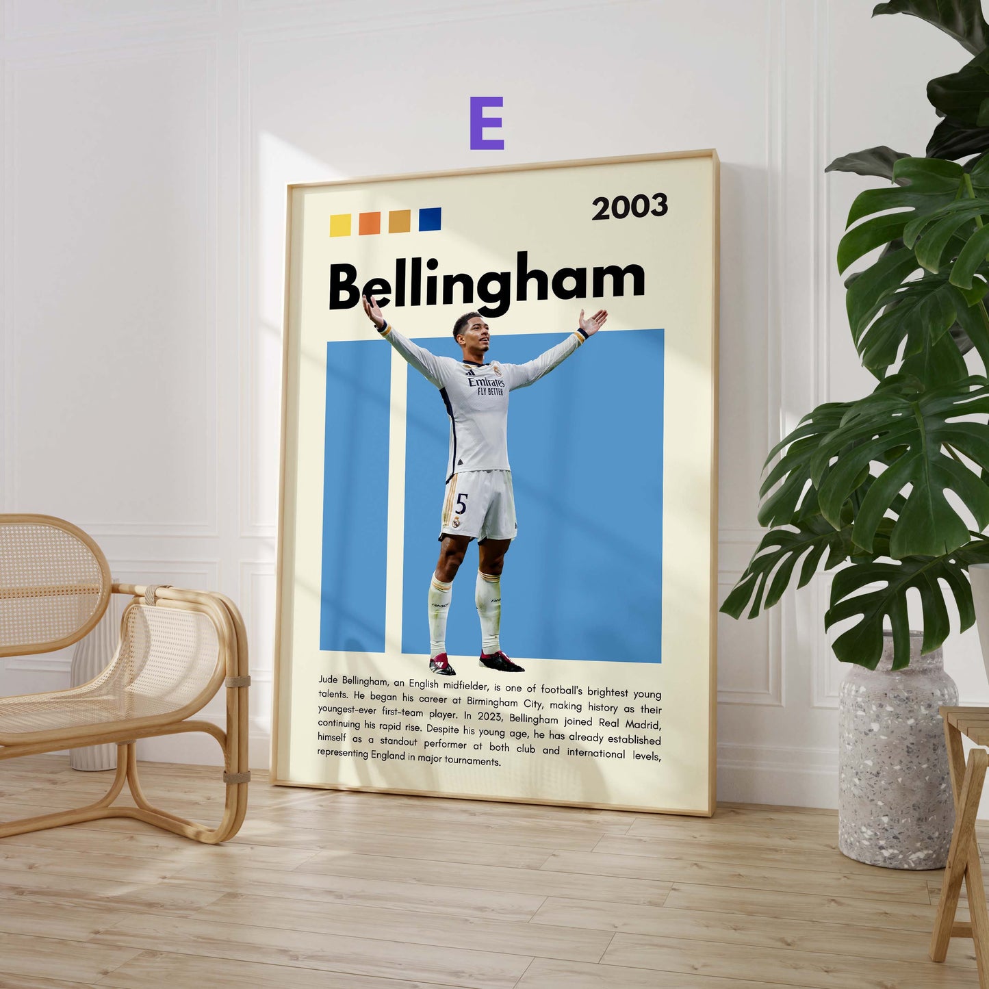 Fußball Stars Poster · Salah Marquinhos De Bruyne Son Bellingham Lewandowski · Sport Wanddeko · Print ohne Rahmen