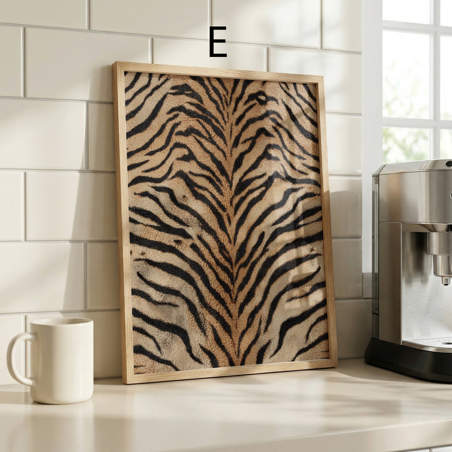 Tiermuster Poster · Geschenkidee · Tierfell Muster Wildtiere Leopard und Tiger Texturen · Dekoprint ohne Rahmen