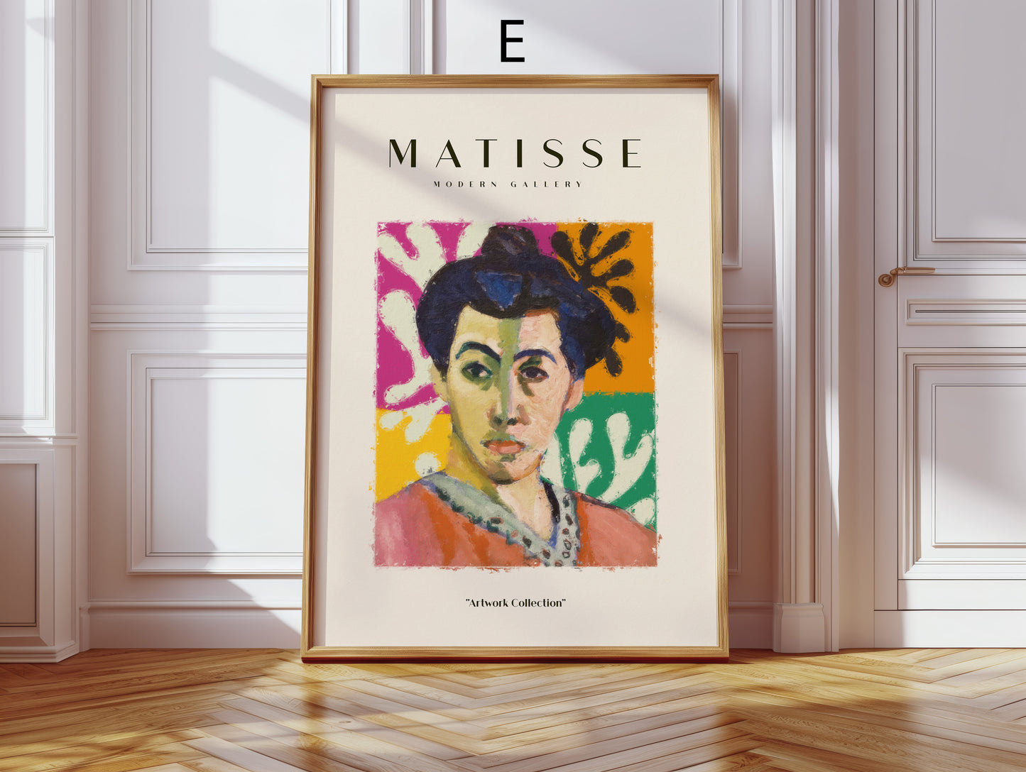 Matisse Poster · Geschenkidee · Abstrakte Scherenschnitte Porträts Farbenfrohe Kunst · Dekoprint ohne Rahmen