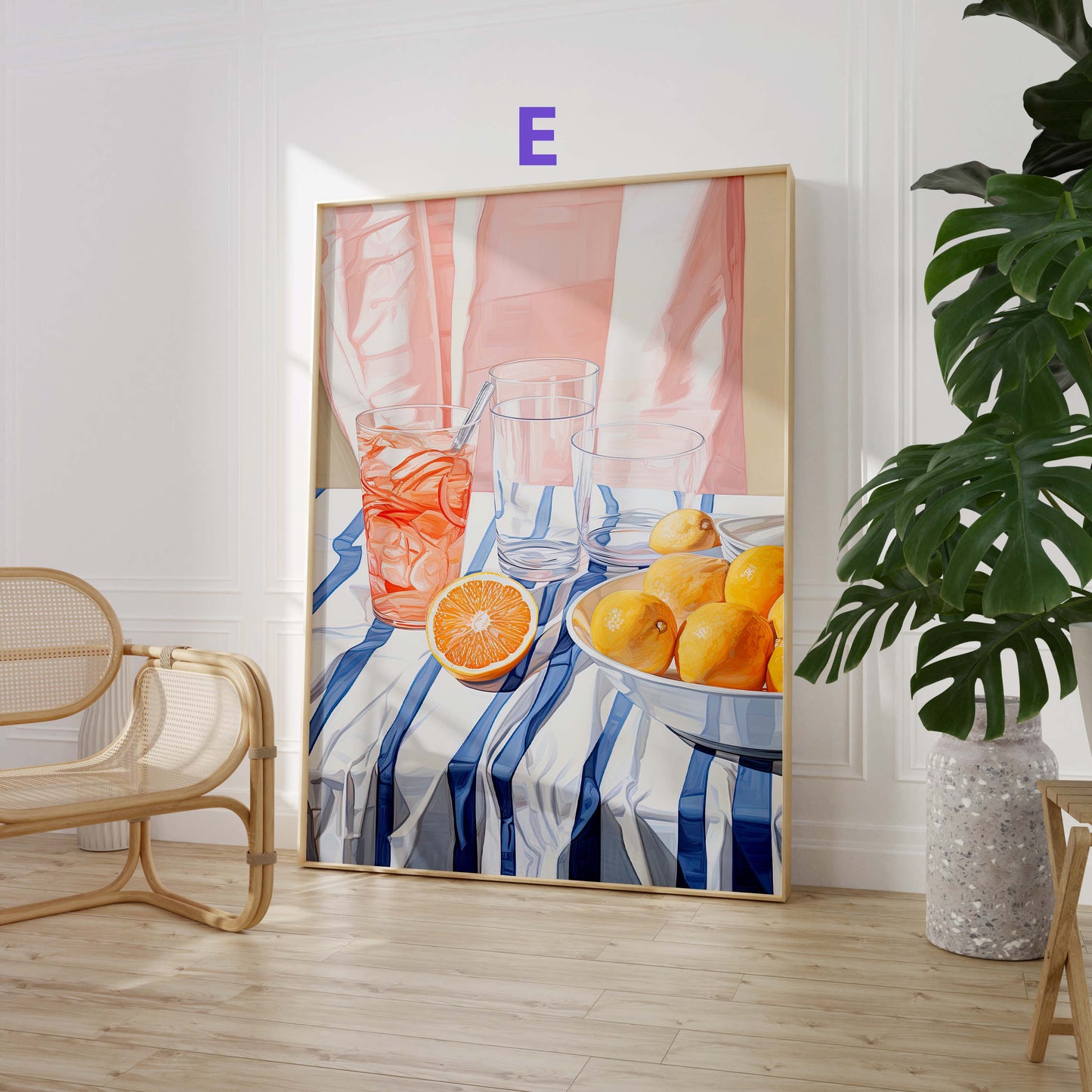 Mediterrane Kunst Poster · Geschenkidee · Moderne Stillleben Landschaften und Farbenfrohe Illustrationen · Dekoprint ohne Rahmen