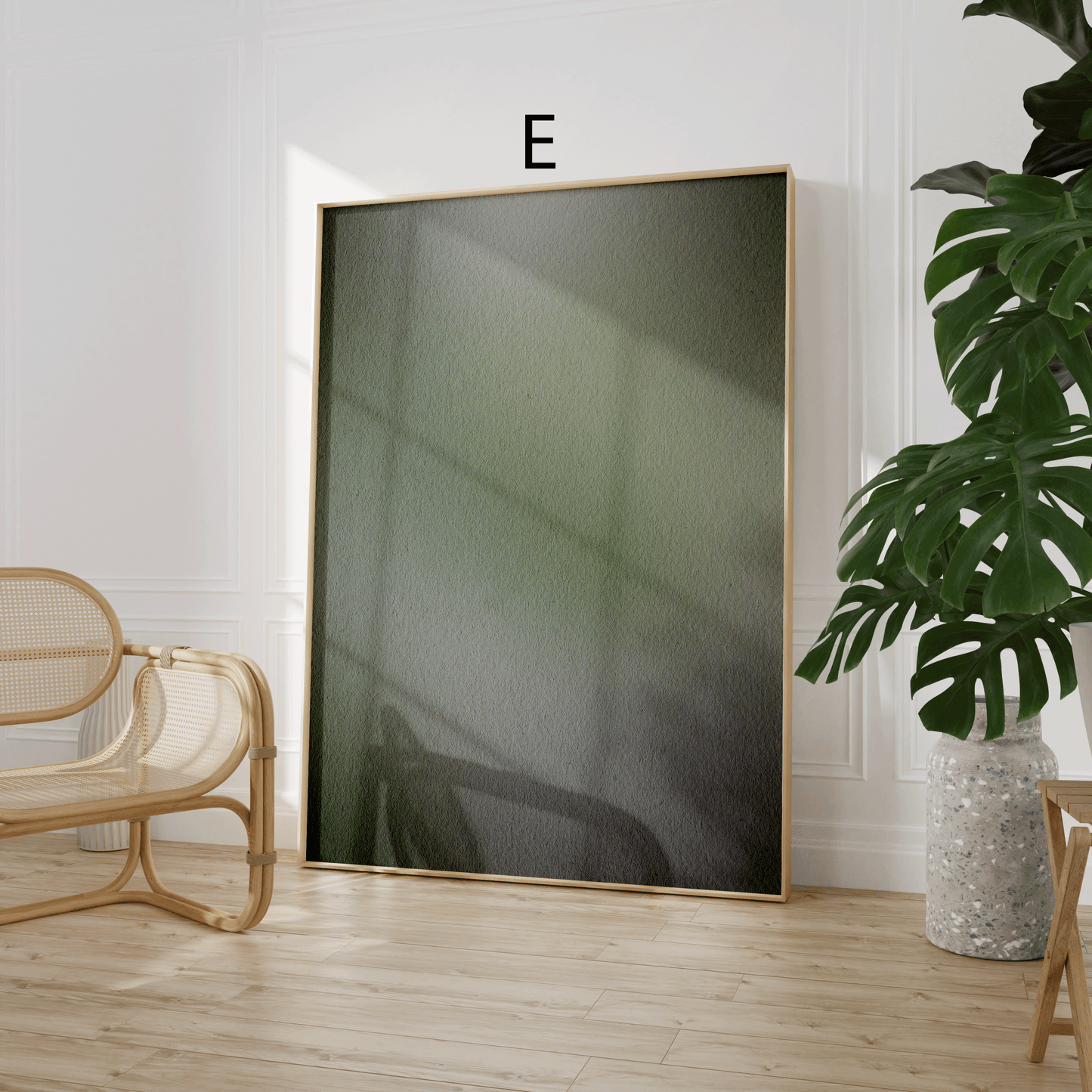 Botanische Poster · Geschenkidee · Sanfte Blätter Nebel Wasserlandschaften Abstrakte Natur · Dekoprint ohne Rahmen