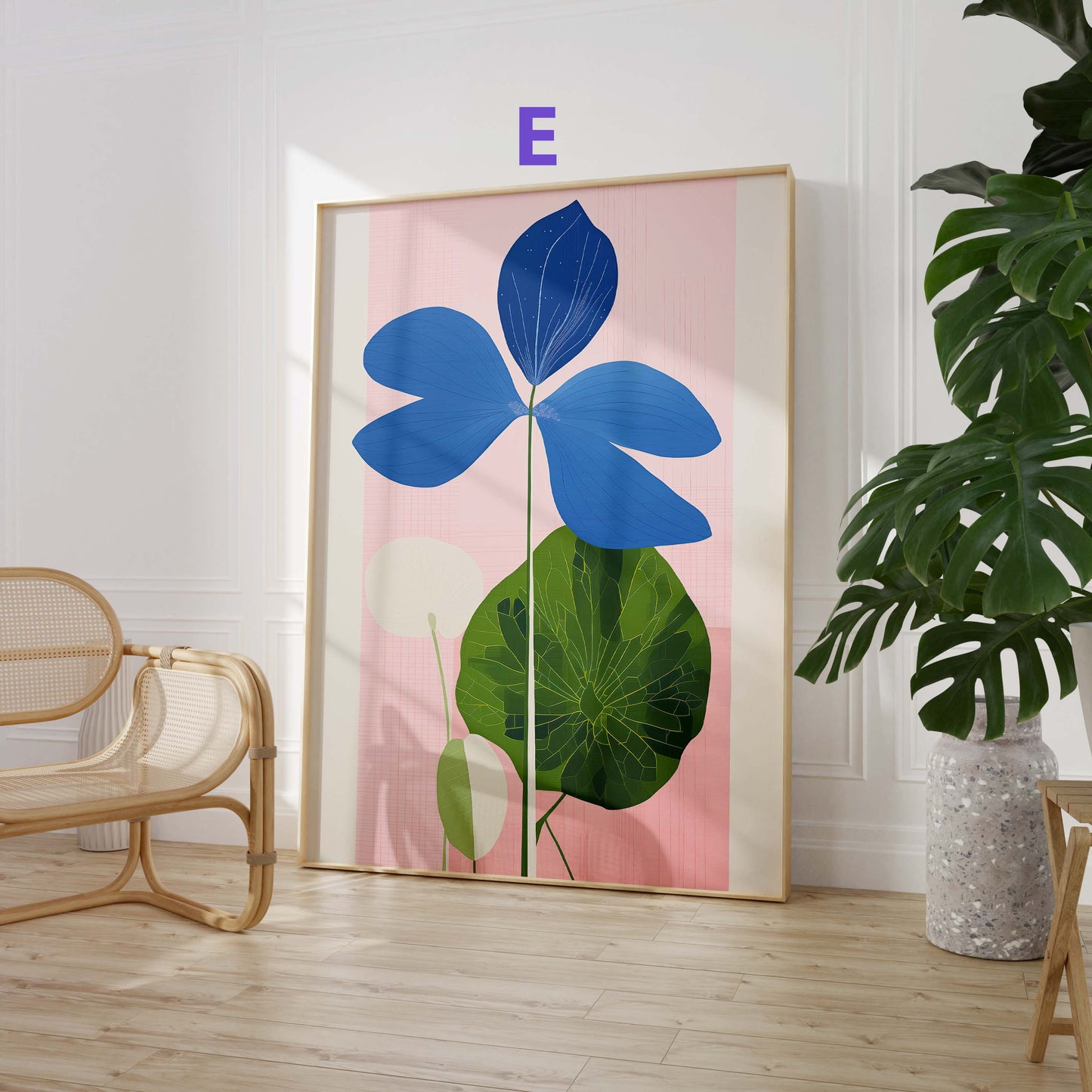 Blumen Poster · Geschenkidee · Moderne Botanische Illustrationen und Farbenfrohe Blütenkunst · Dekoprint ohne Rahmen