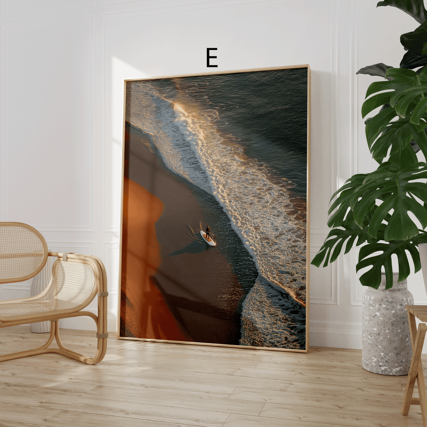 Strand Poster · Geschenkidee · Palmen Wellen Meereslandschaften · Dekoprint ohne Rahmen