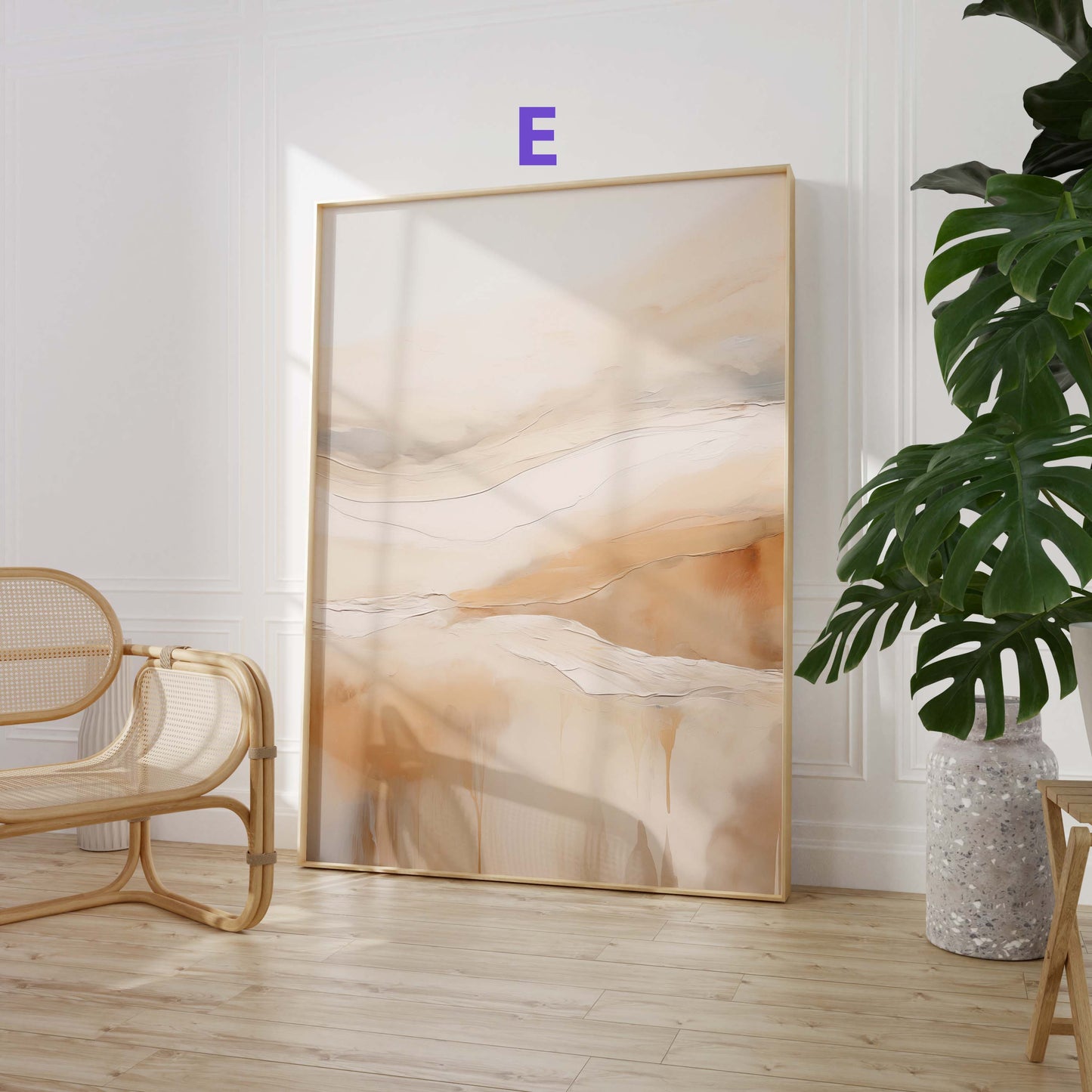 Abstrakte Beige Schwarz Poster · Geschenkidee · Künstlerische Linienzeichnungen und Moderne Strukturkunst in Neutralen Naturtönen · Dekoprint ohne Rahmen