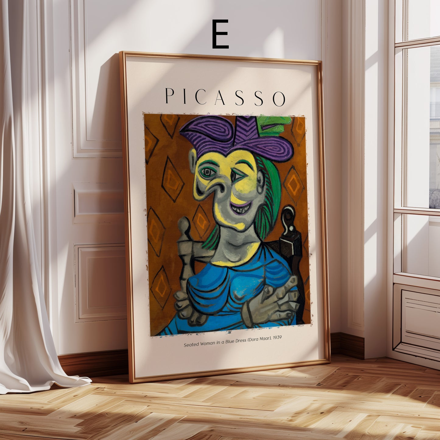 Picasso Poster · Geschenkidee · Kubistische Frauenporträt Mutter mit Kind Weeping Woman · Dekoprint ohne Rahmen