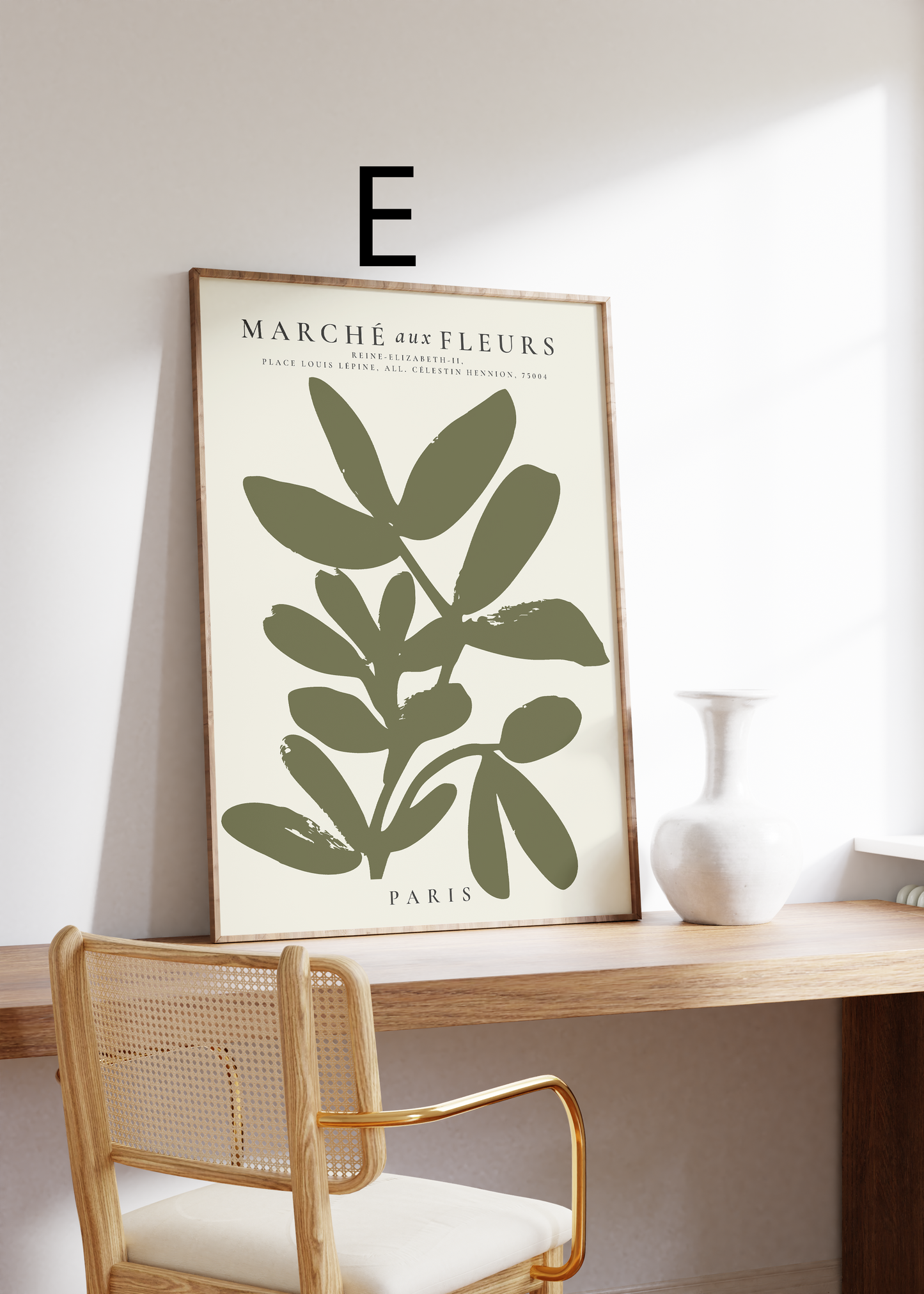 Frankreich Poster · Geschenkidee · Typografie Botanik Minimalistische Illustrationen · Dekoprint ohne Rahmen