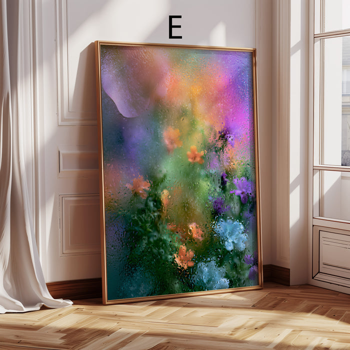 Geschenkidee · Tulpen und Blumen hinter Glas Poster Ästhetische Fotografie Prints · Dekoprint ohne Rahmen | JUSTGOODMOOD