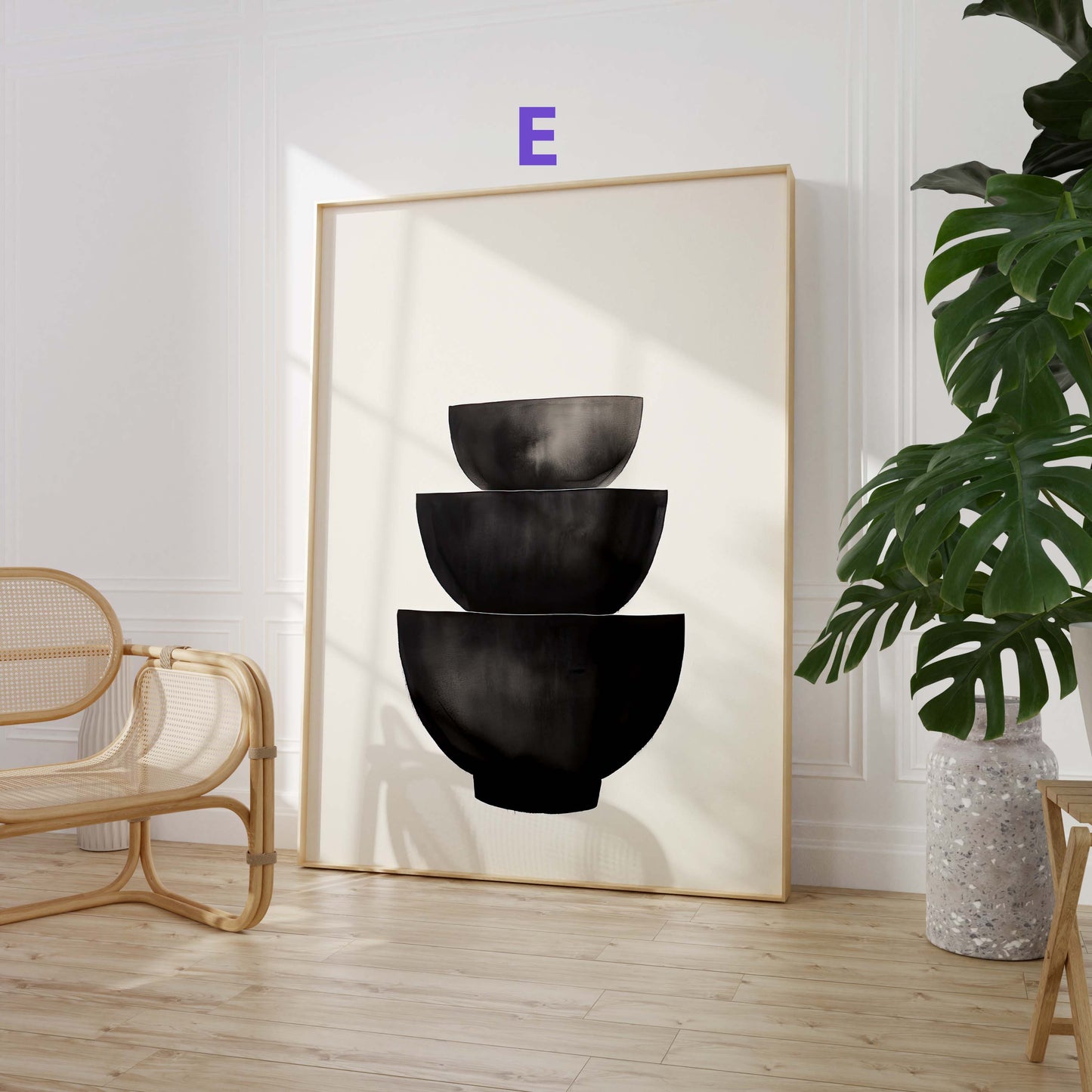 Japan Poster · Geschenkidee · Zen Minimalismus Sumi-e Geometrie und Wabi Sabi · Dekoprint ohne Rahmen