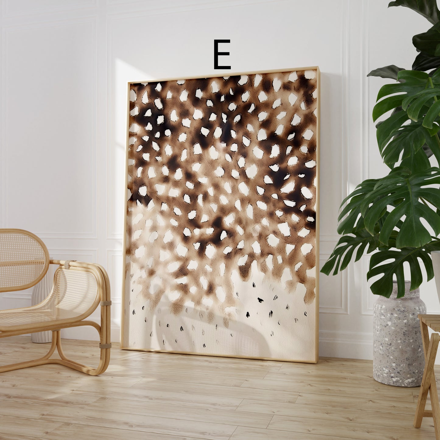 Tiermuster-Poster · Geschenkidee · Leopard Giraffe gepunktete Felloptik · Dekoprint ohne Rahmen
