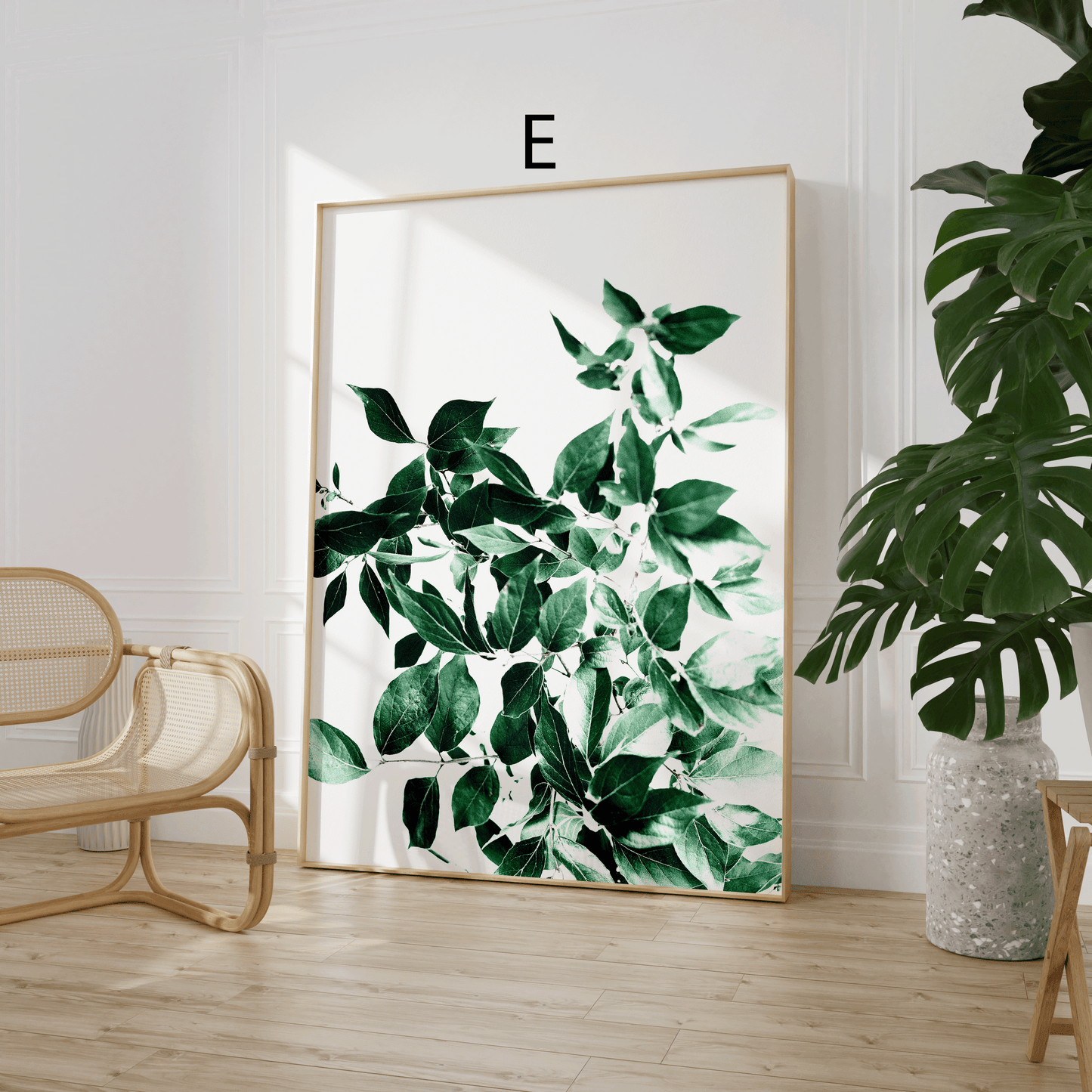 Palmenblätter Poster · Geschenkidee · Tropische Blätter Palmen Minimalistische Pflanzenkunst · Dekoprint ohne Rahmen