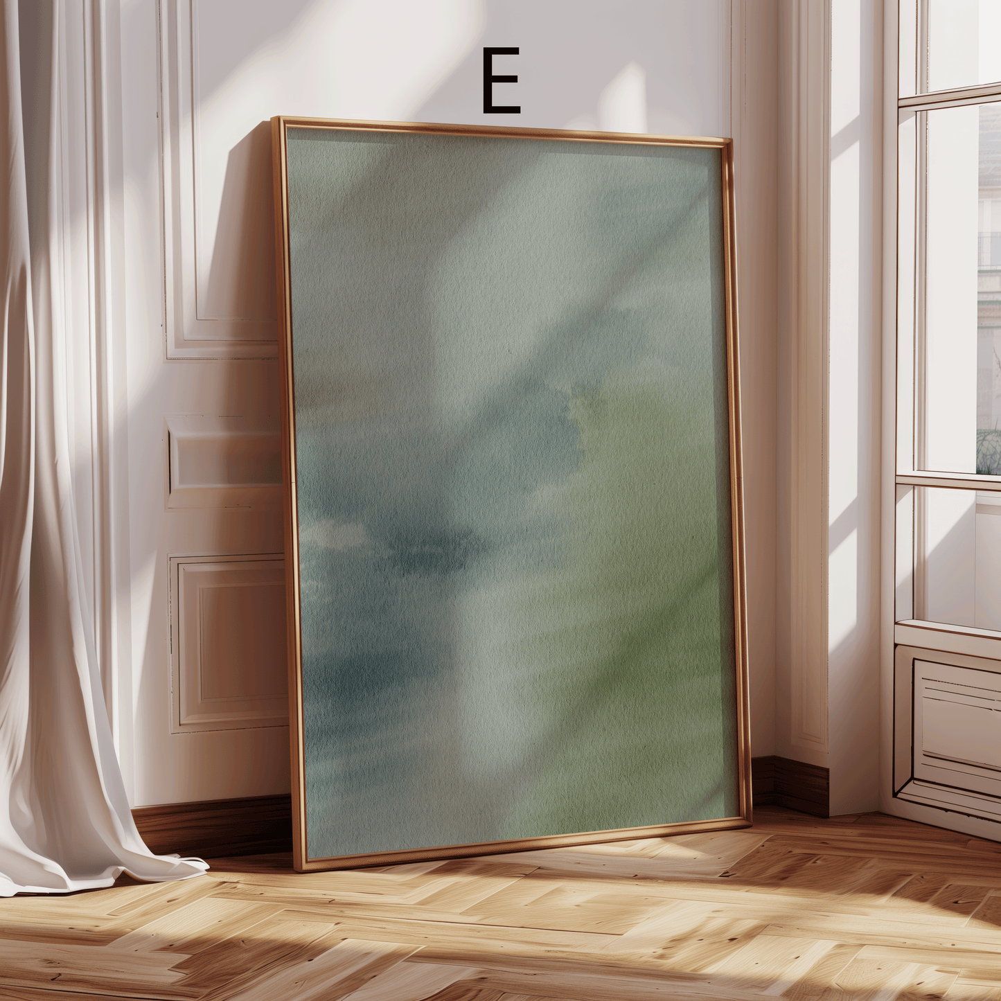 Aquarell Natur Poster · Geschenkidee · Botanische Blätte Sanfte Landschaften Abstrakte Waldkunst · Dekoprint ohne Rahmen