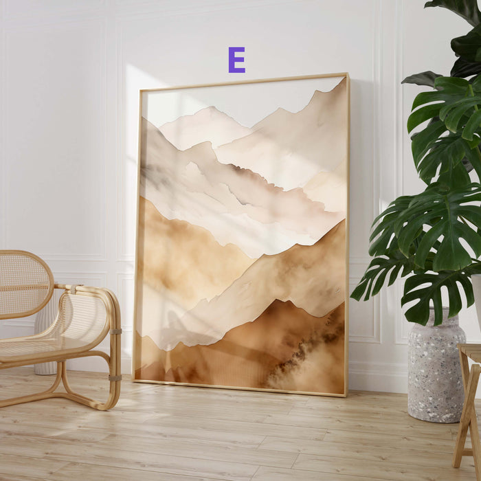 JUSTGOODMOOD Aquarell Bergposter – lebendige Farben