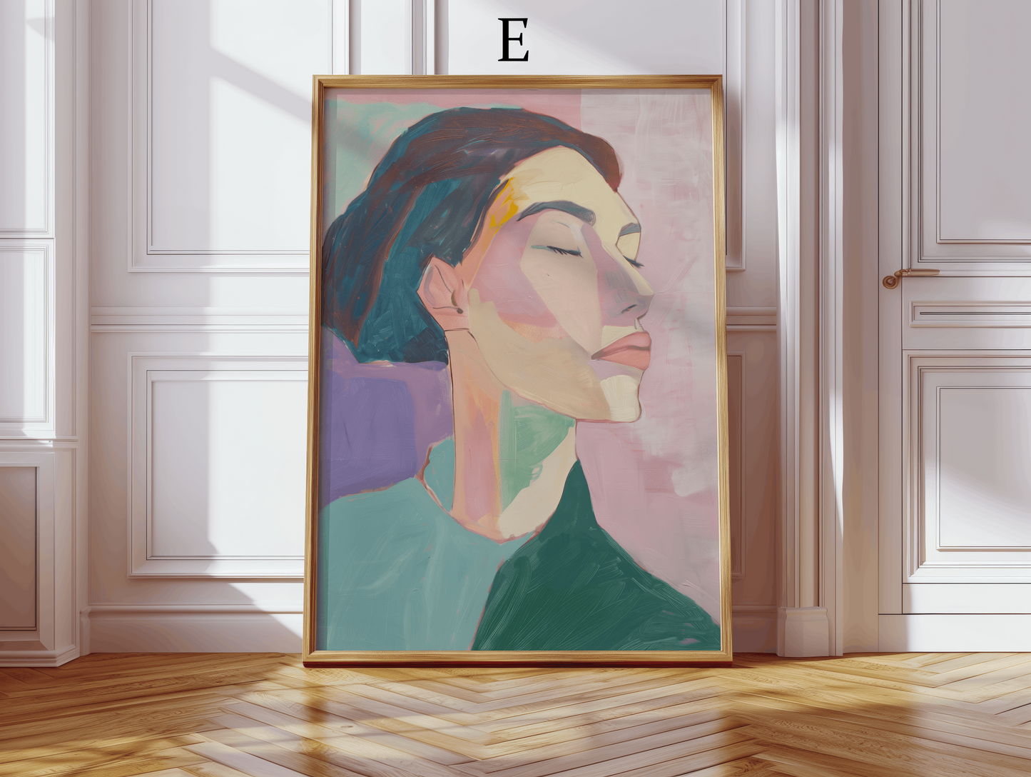 Abstrakte Portrait Poster · Geschenkidee · Mediterrane Landschaft · Dekoprint ohne Rahmen