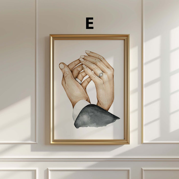 JUSTGOODMOOD Hände Paar Poster – Premium Cotton Print