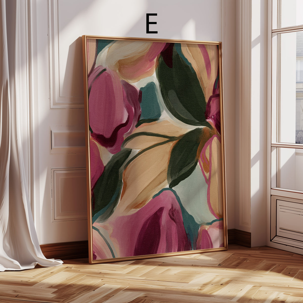 Blumen Poster Wandbilder · Florale Kunst Botanische Bilder · Wohnzimmer Deko ohne Rahmen