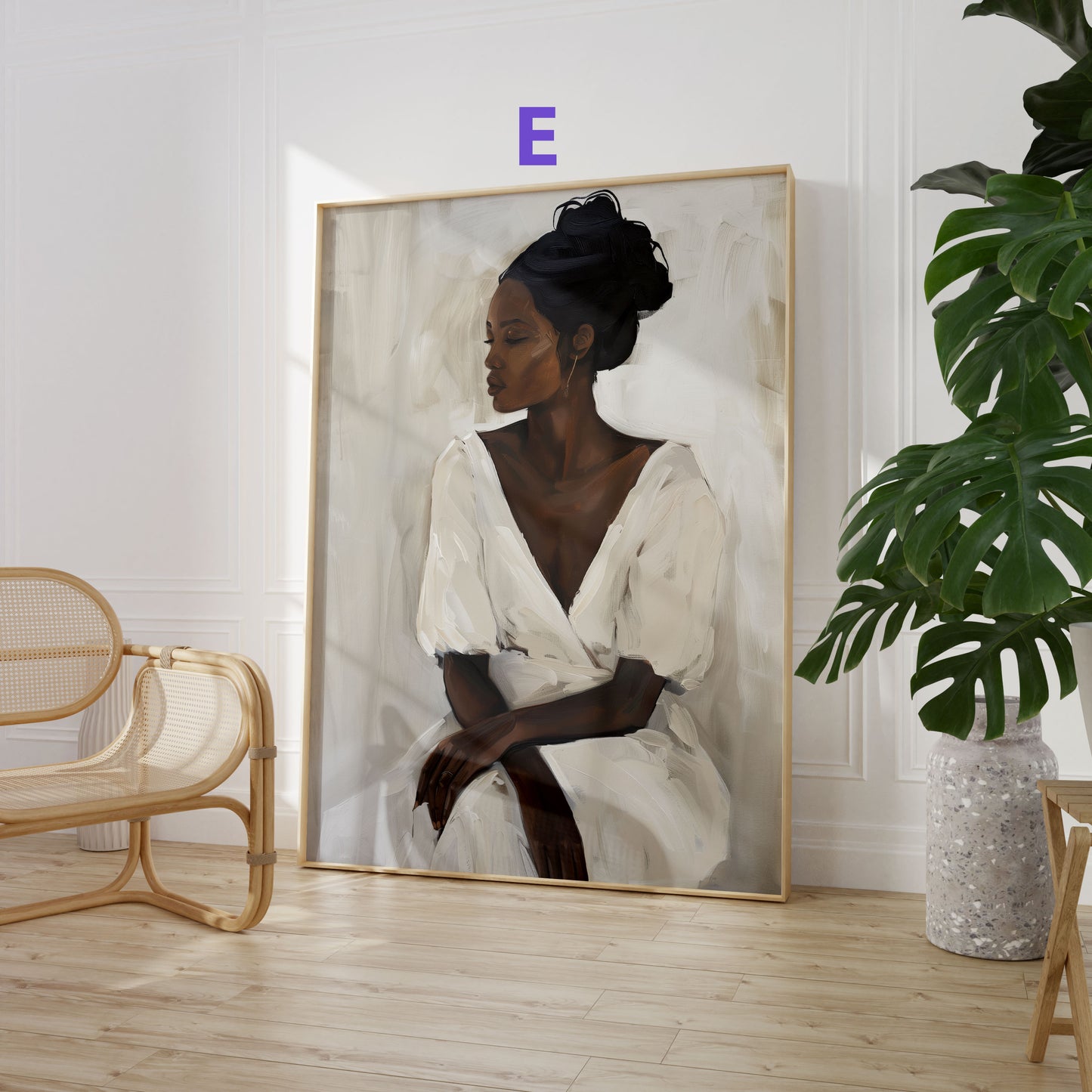 Moderne Porträtkunst poster · Geschenkidee · Frauenporträts, Männerporträt und Landschaft · Dekoprint ohne Rahmen