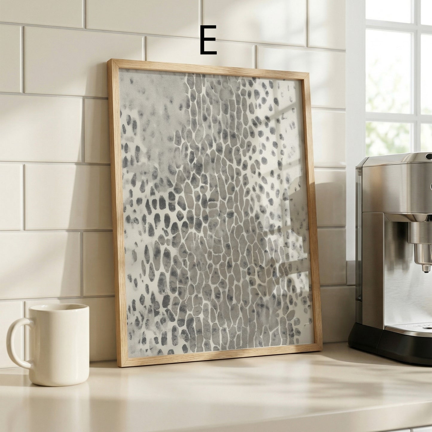 Leopardenmuster Poster · Geschenkidee · Beige Braun Grau Schwarz Weiß · Dekoprint ohne Rahmen