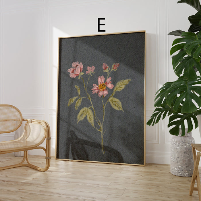 Geschenkidee · Botanische Blumen und Vase Poster Ästhetische Natur und Muster Kunst · Dekoprint ohne Rahmen | JUSTGOODMOOD