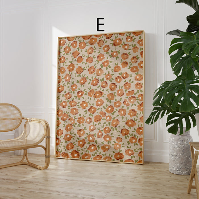 Geschenkidee · Kleine Blumen Muster Poster Ästhetische Florale Prints · Dekoprint ohne Rahmen | JUSTGOODMOOD