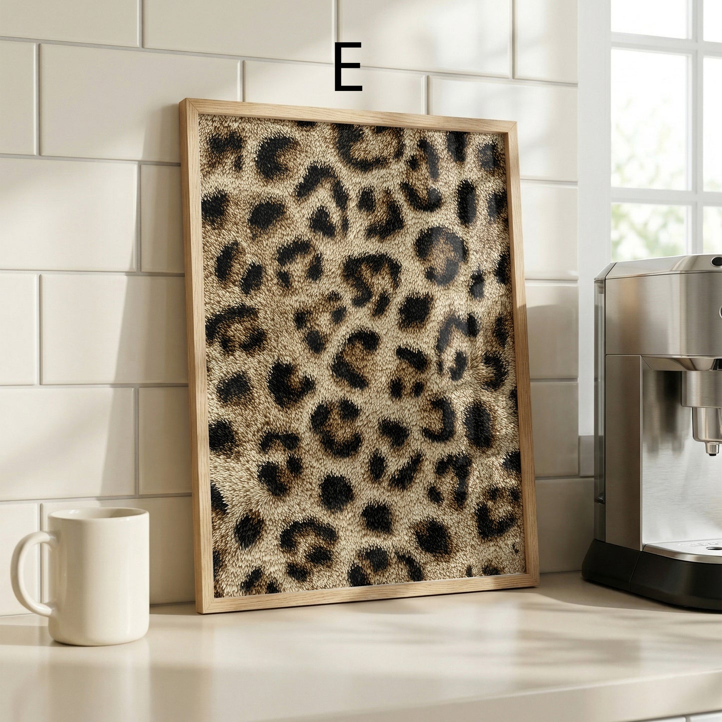 Tiermuster Poster · Geschenkidee · Stilvolle Zebra und Raubkatzen Fell Texturen Leopard Muster · Dekoprint ohne Rahmen
