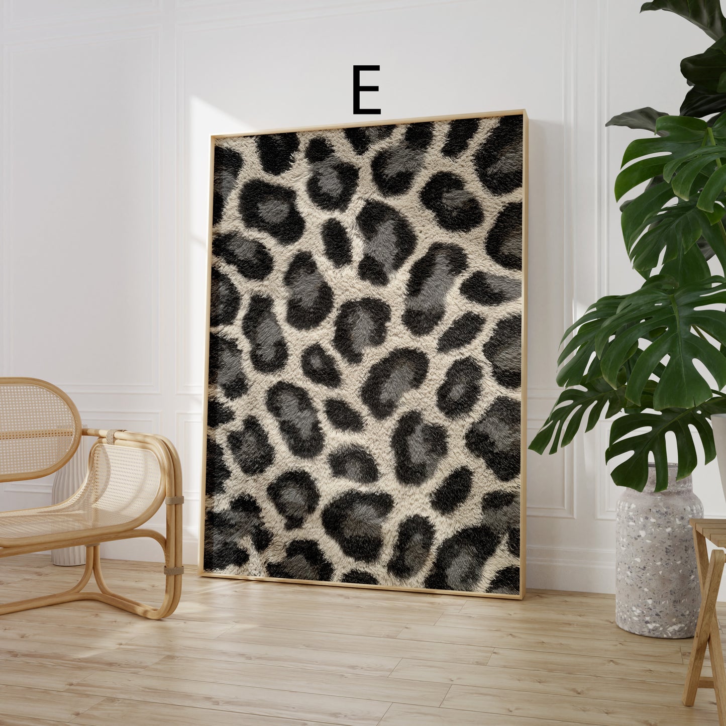 Tiermuster Poster · Geschenkidee · Vielfältige Raubkatzen und Wildtier Fell Texturen Leopard Muster · Dekoprint ohne Rahmen