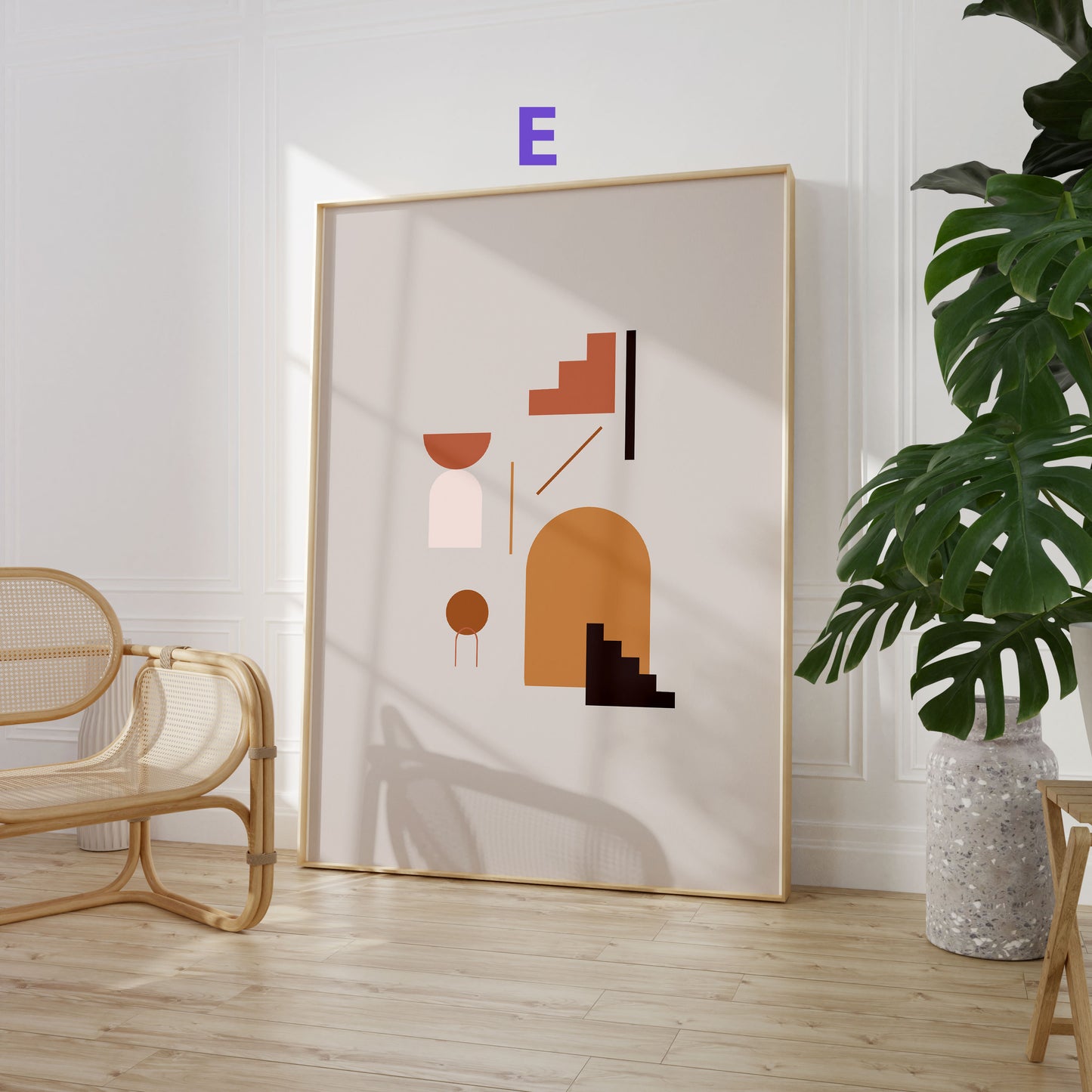 Abstrakte Frauen Poster · Geschenkidee · Boho Frauen Terrakotta Wüstenmotive · Dekoprint ohne Rahmen