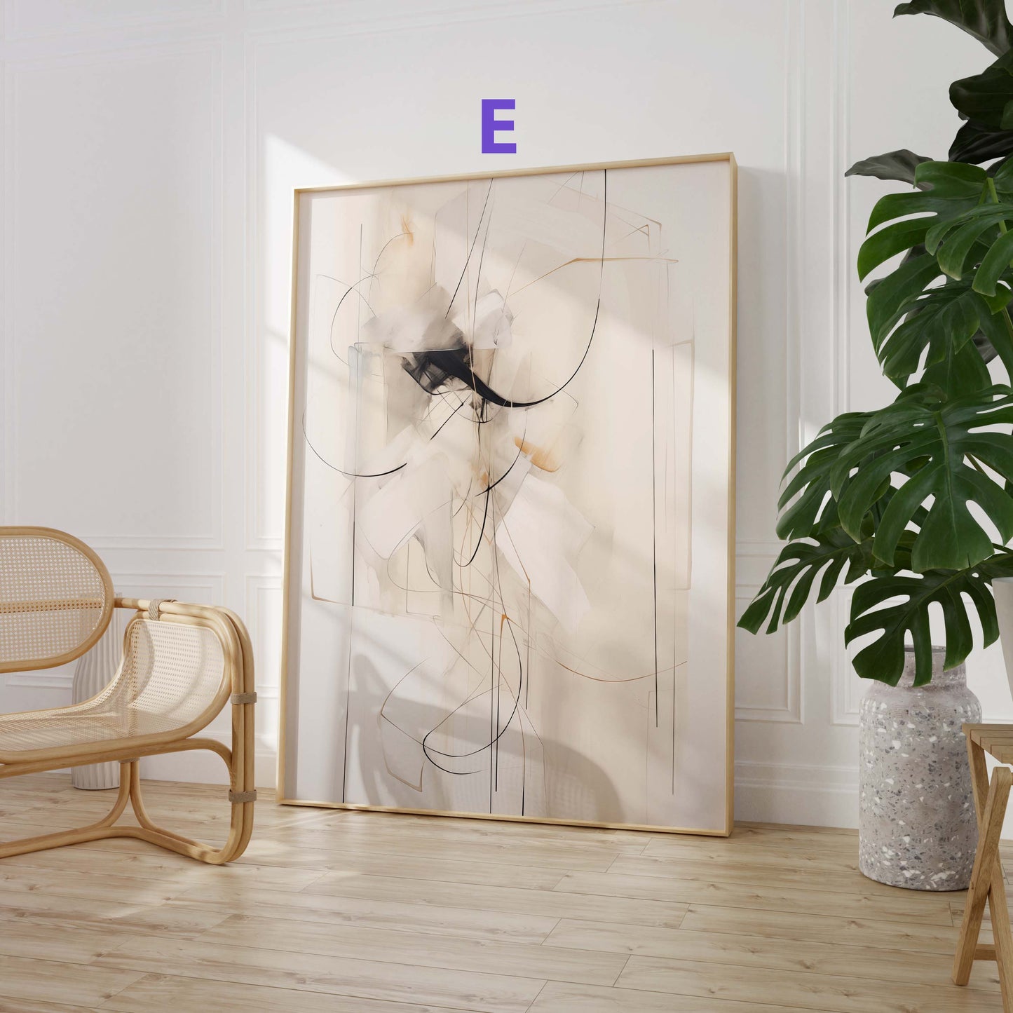 Abstrakte Beige Rosé Poster · Geschenkidee · Sanfte Texturkunst und Moderne Minimalistische Kompositionen · Dekoprint ohne Rahmen
