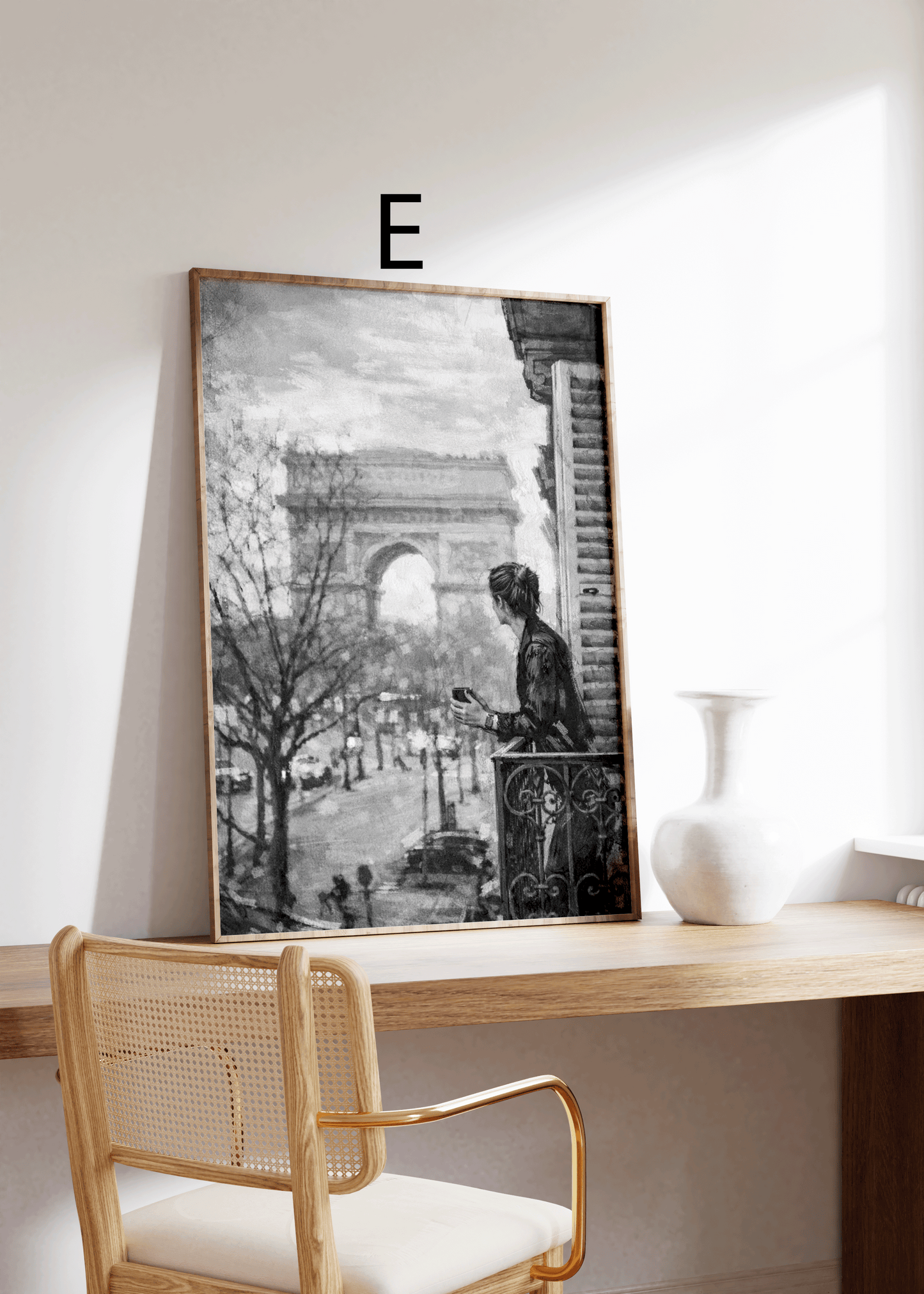 Paris Cafe Poster · Geschenkidee · Paris Typografie & Vintage Illustration · Dekoprint ohne Rahmen