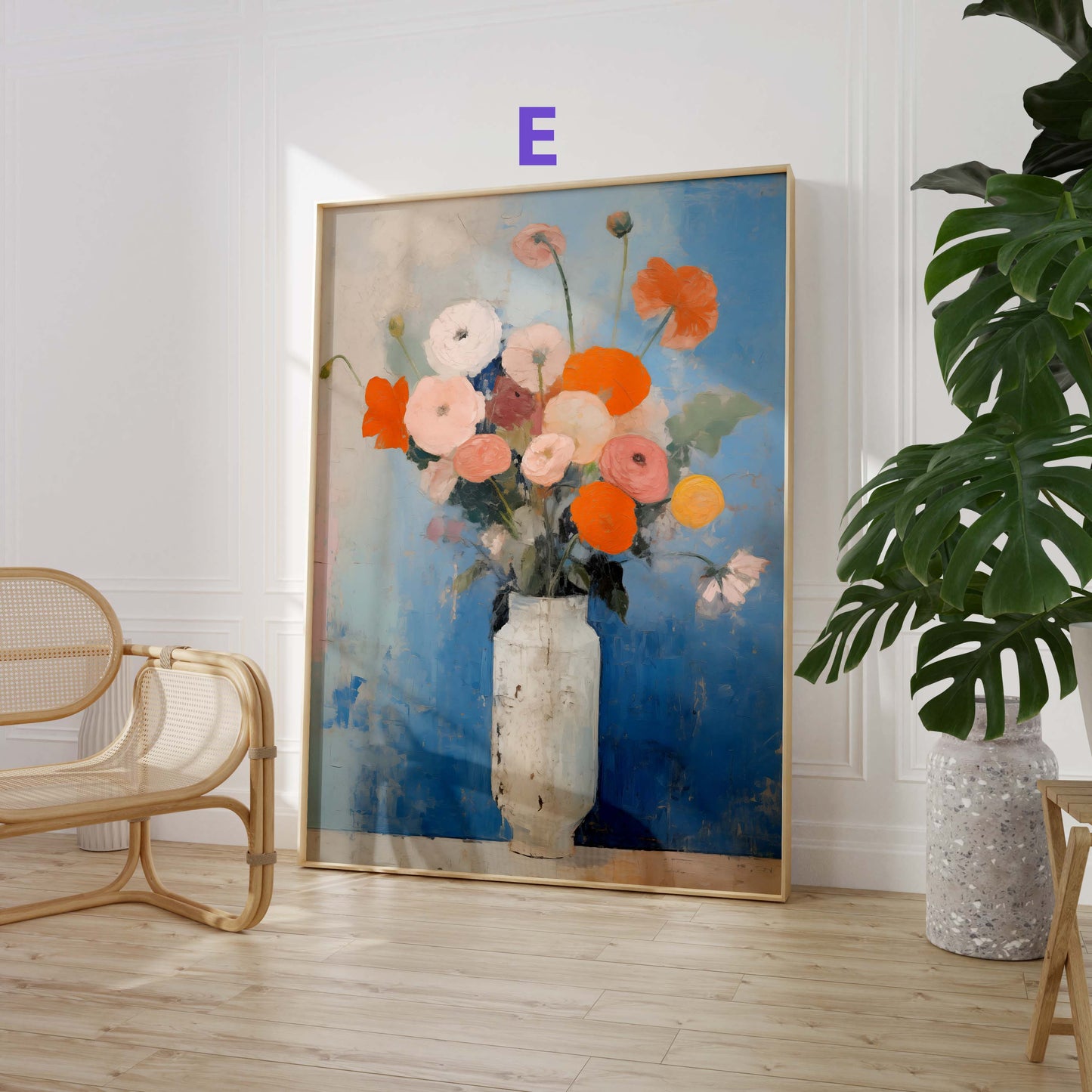 Blumen Poster · Geschenkidee · Bunte Wildblumen · Florale Aquarellmalerei · Vintage Stil · Dekoprint ohne Rahmen