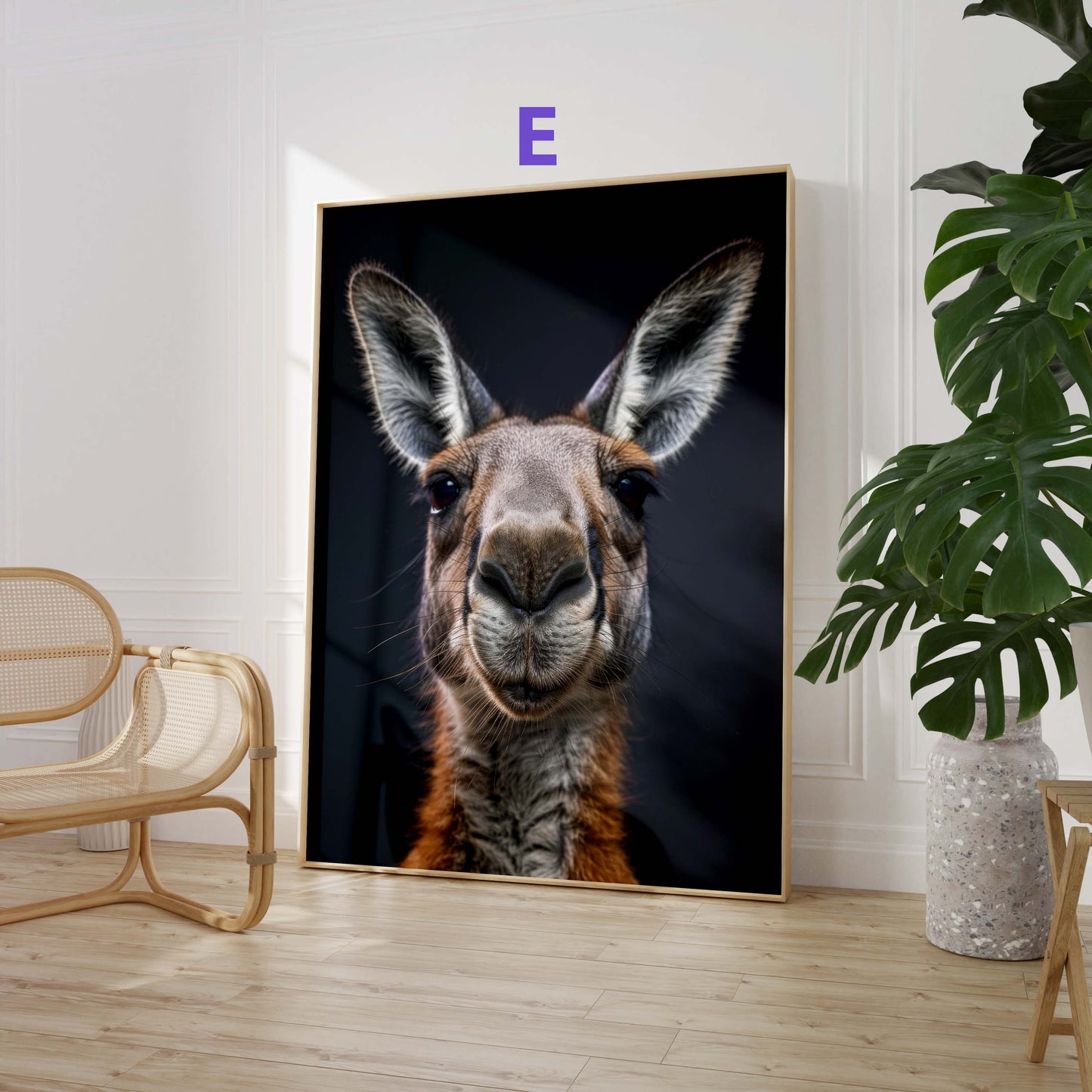 Safari Tiere Poster · Geschenkidee · Löwe, Fuchs und Giraffe · Dekoprint ohne Rahmen