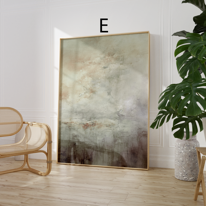Aquarell-Poster in neutralen Farben
