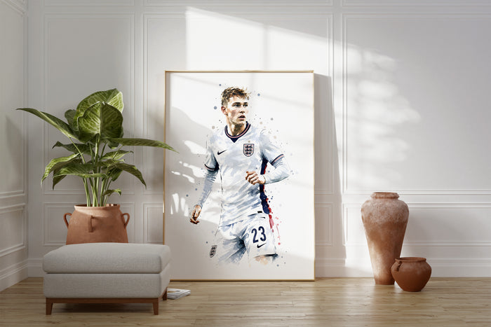 England Fußball Poster auf Baumwolle – Premium Print