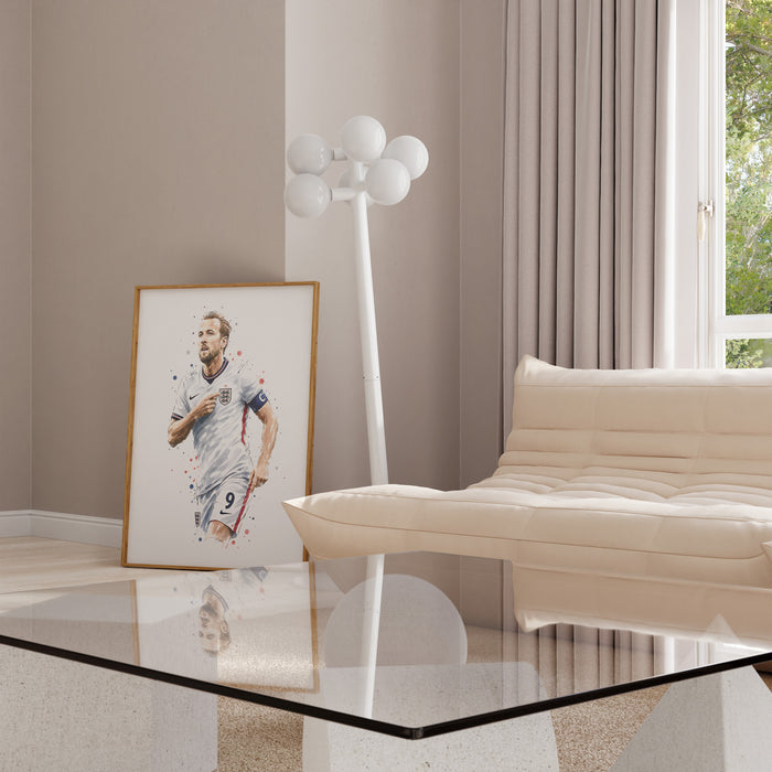 England Fußball Poster auf Premium Baumwolle