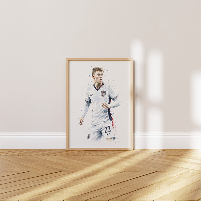 England Fußball Poster auf Baumwolle – Premium Print