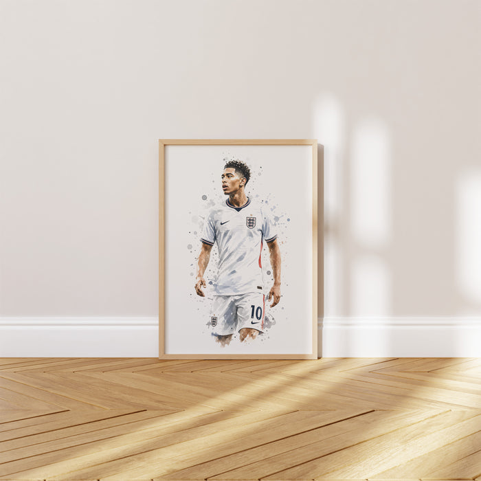 England Fußball Poster – Premium Baumwollkunst