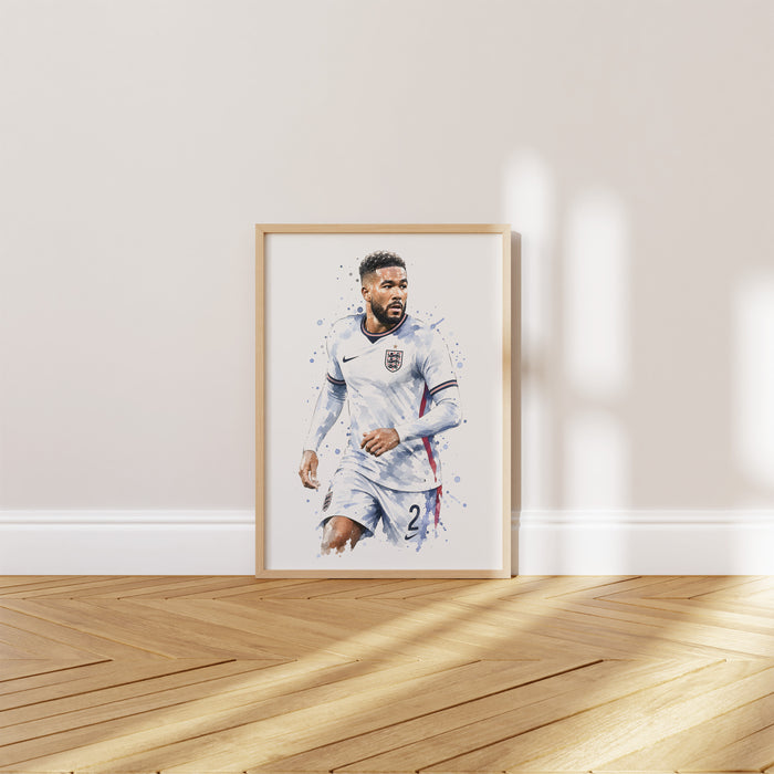 England Fußball Poster – Premium Baumwoll-Canvas