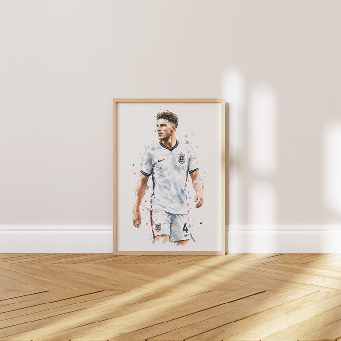 England Fußball Poster auf edlem Baumwoll-Canvas