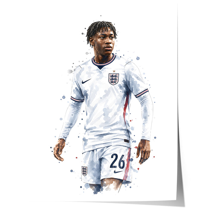 England Fußball Poster auf Baumwolle – Lebendige Kunst